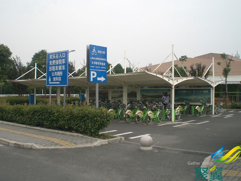 停車棚膜結構,停車棚膜結構搭建