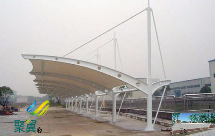 合肥膜結(jié)構(gòu)汽車停車棚景觀棚廠家電話4008-613-119